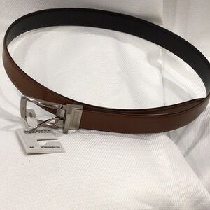 Perry Ellis Men's Black and Brown Reversible Belt